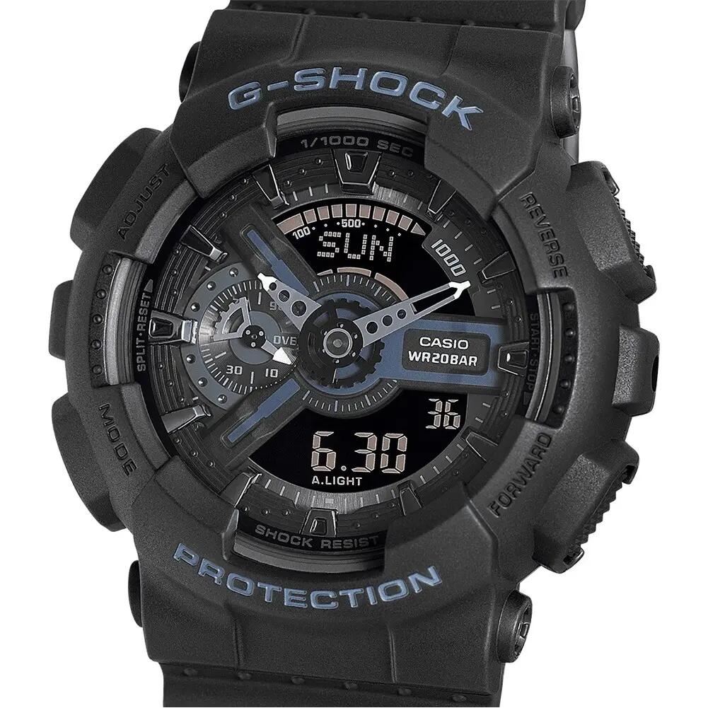 Casio Analog Digital Uhr Schwarz/Schwarz GA-110-1BER 9/13
