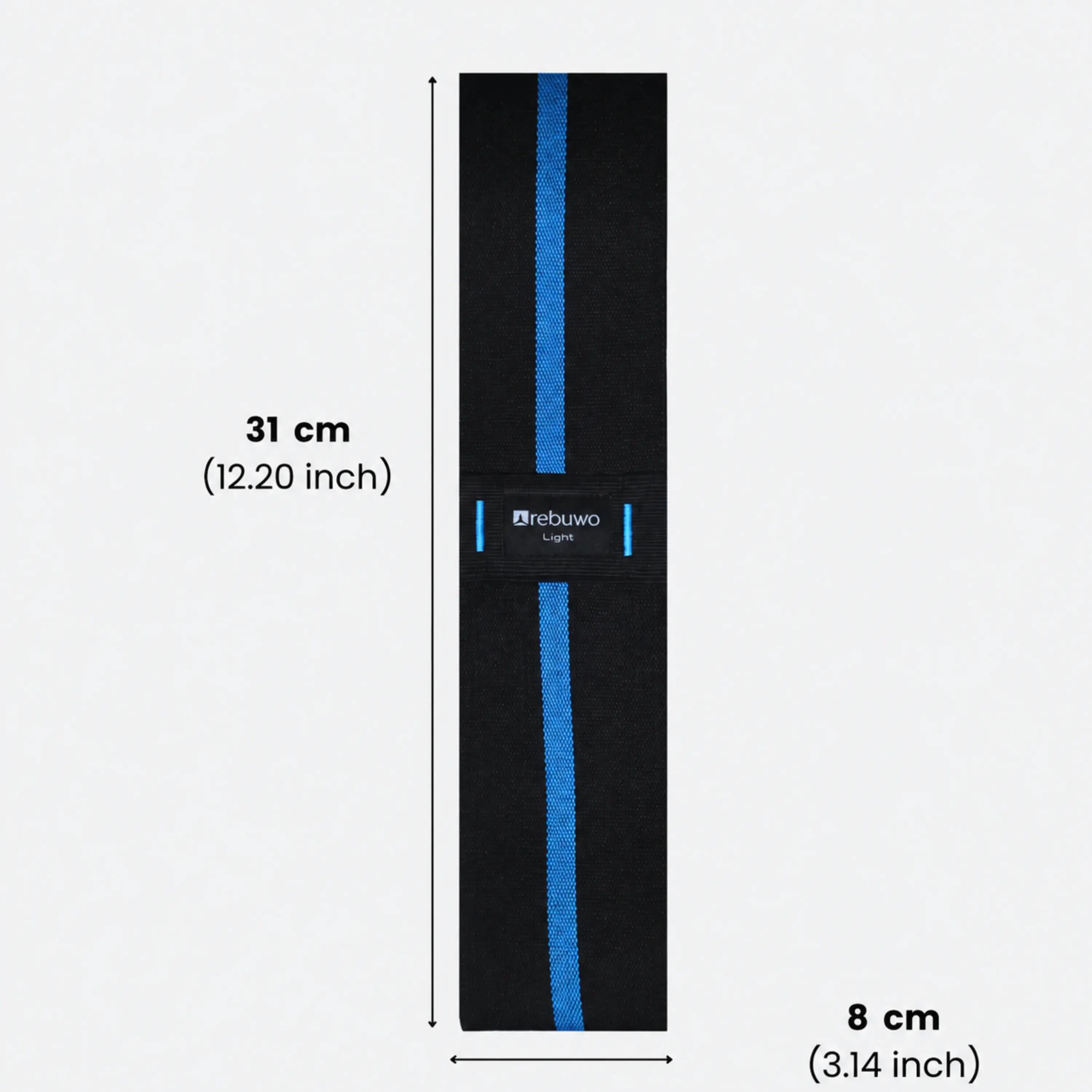 Light Squat Direnç Bandı Kaymaz Fitness Egzersiz Lastiği 31x8 cm – Siyah Mavi 2/2