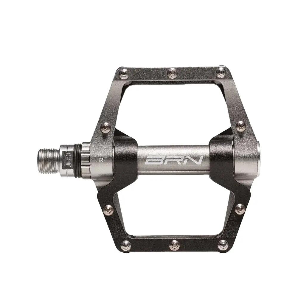 Pédales BRN YAK en aluminium CNC titane. 2/2
