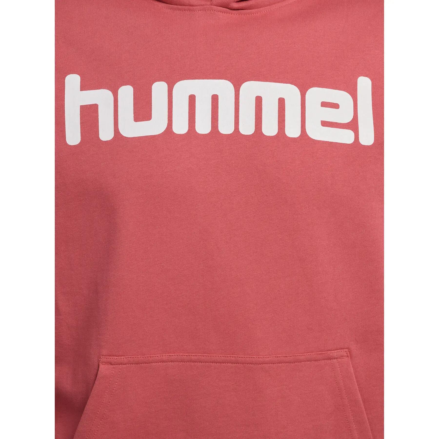 hummel Hoodie hmlSIGNATURE en coton biologique — logo marqué – MINERAL RED 4/4