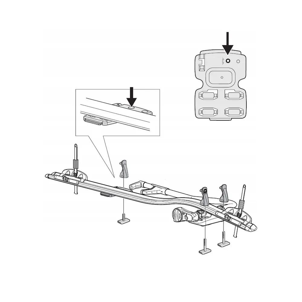 Bike Rack Fixing Thule T-Track 6/8