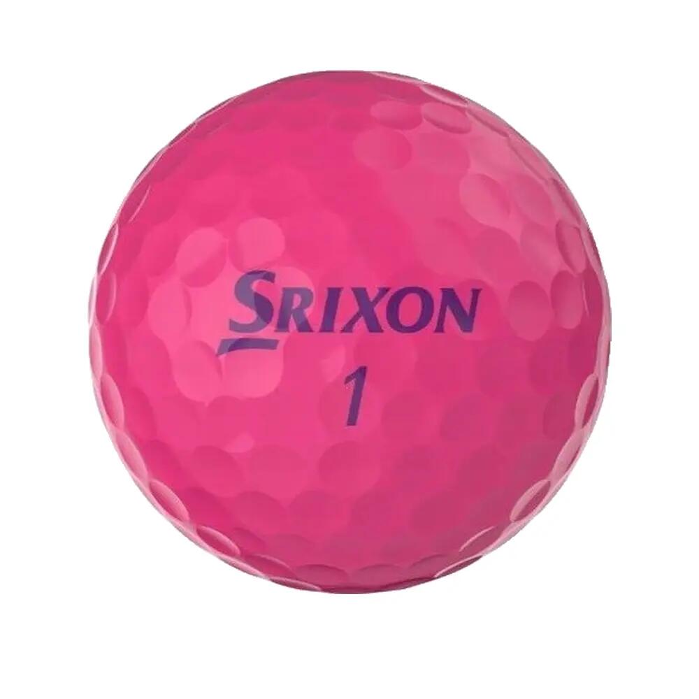 Confezione da 12 palline da golf Srixon Soft Feel Ladies Rose Passion New 5/6