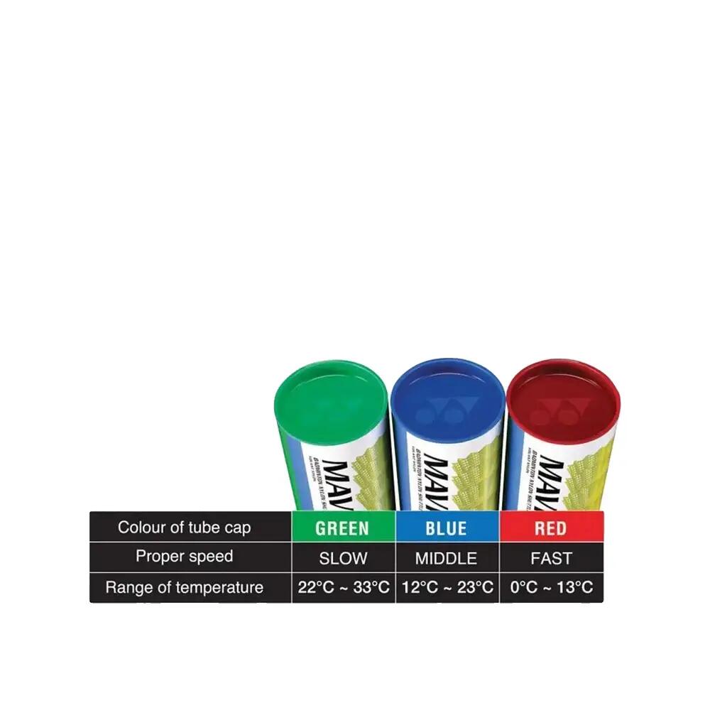 "Mavis 2000" Federball (6erPack) Damen und Herren Gelb 5/6