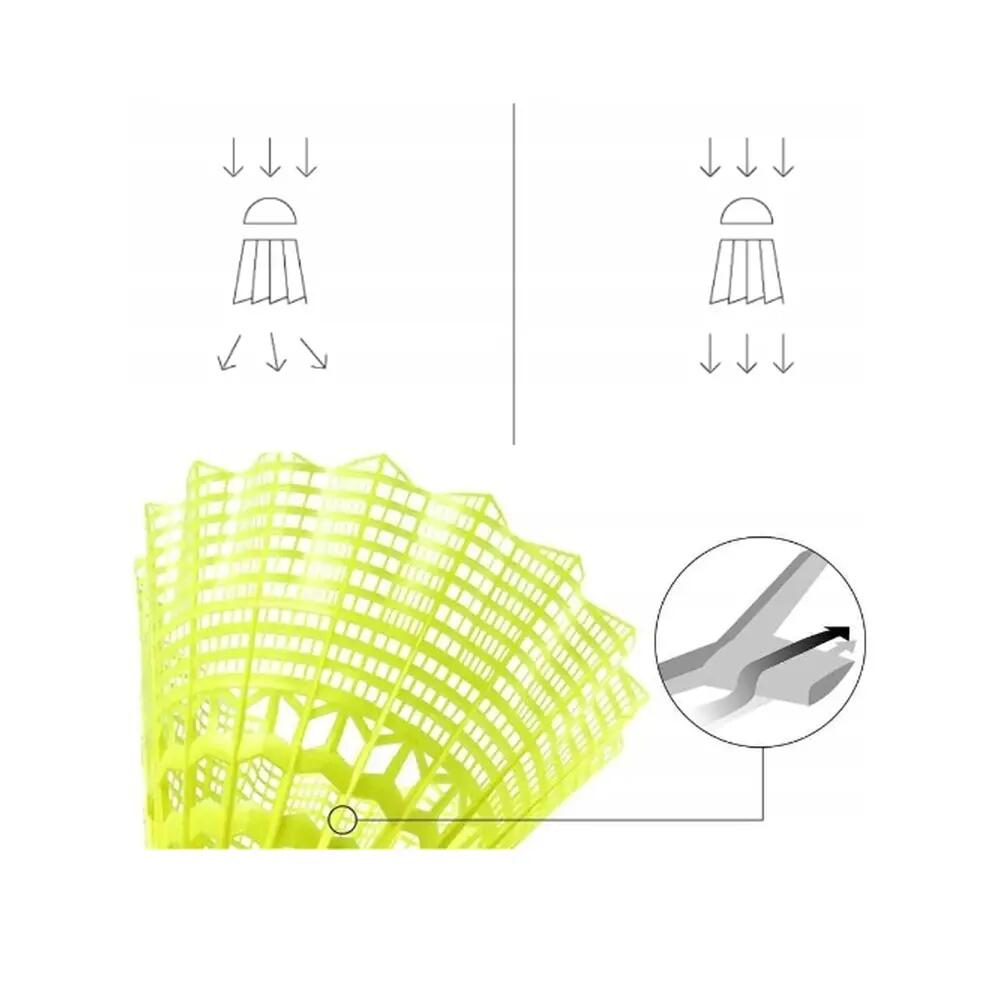 "Mavis 2000" Federball, Badminton (6erPack) Damen und Herren Weiß 4/5