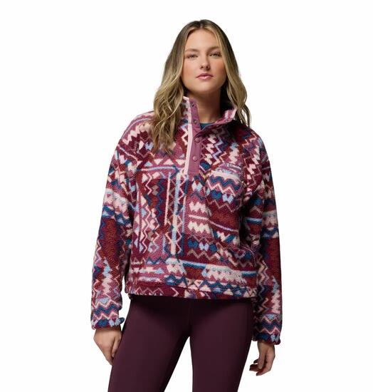 Sweat Polaire Femme Columbia "Helvetia II Printed Cropped Half Snap" S