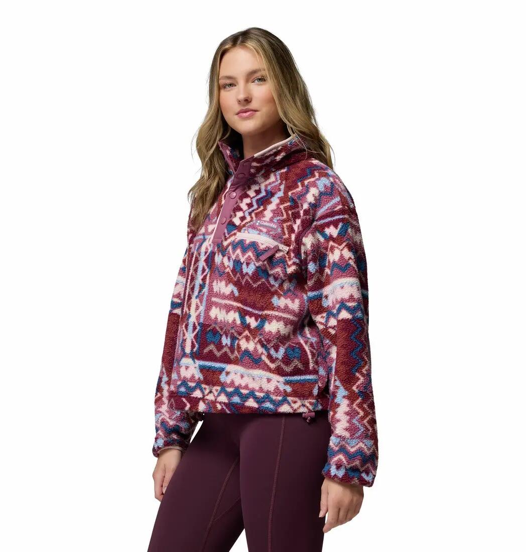 Sweat Polaire Femme Columbia "Helvetia II Printed Cropped Half Snap" XS 4/7