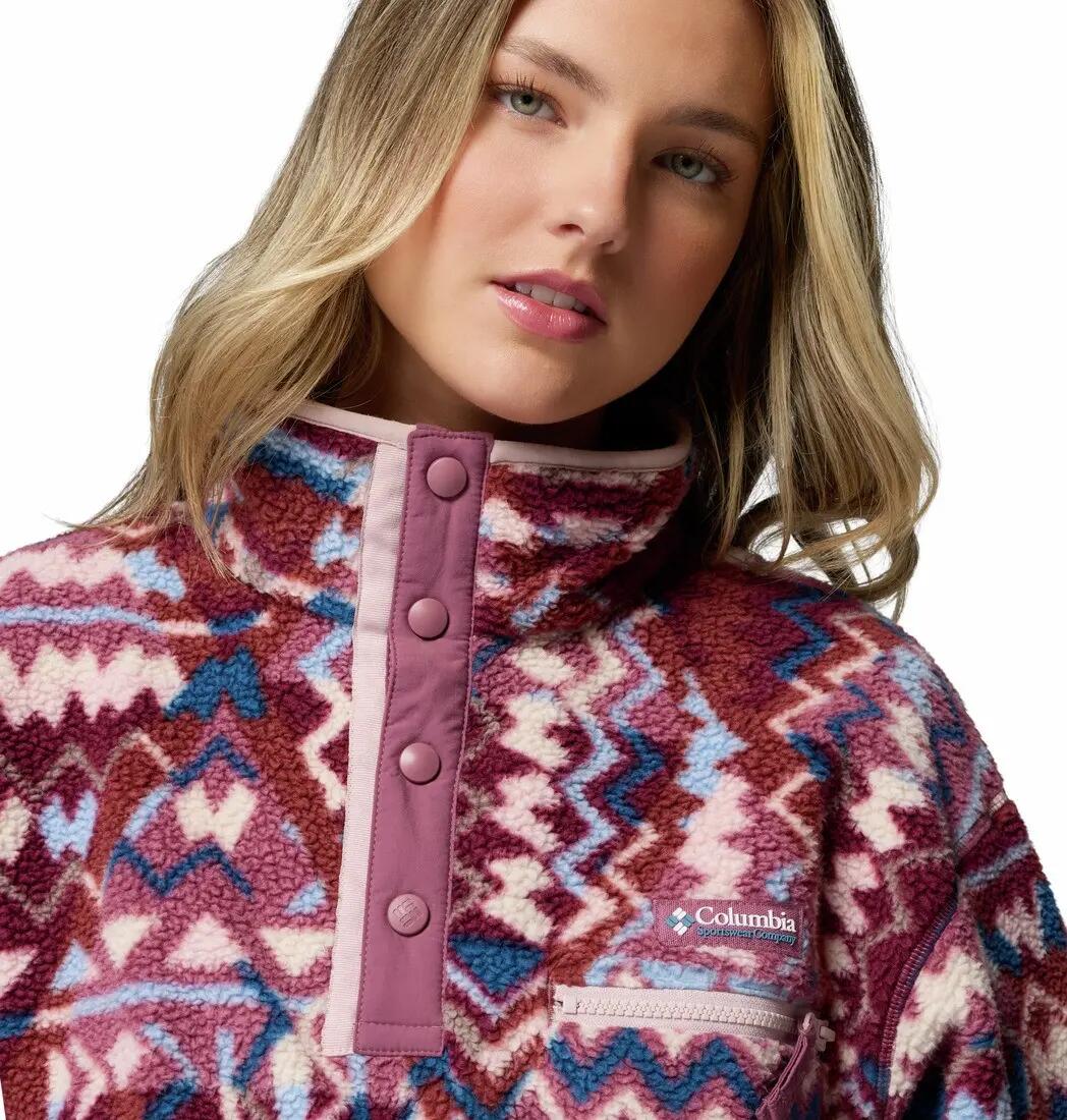 Sweat Polaire Femme Columbia "Helvetia II Printed Cropped Half Snap" XS 3/7