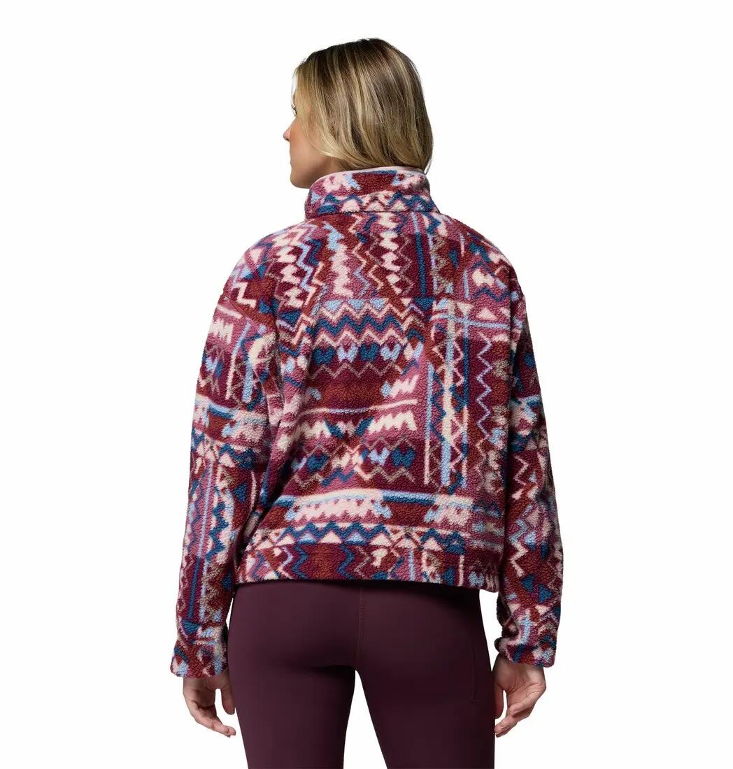 Sweat Polaire Femme Columbia "Helvetia II Printed Cropped Half Snap" XS 2/7