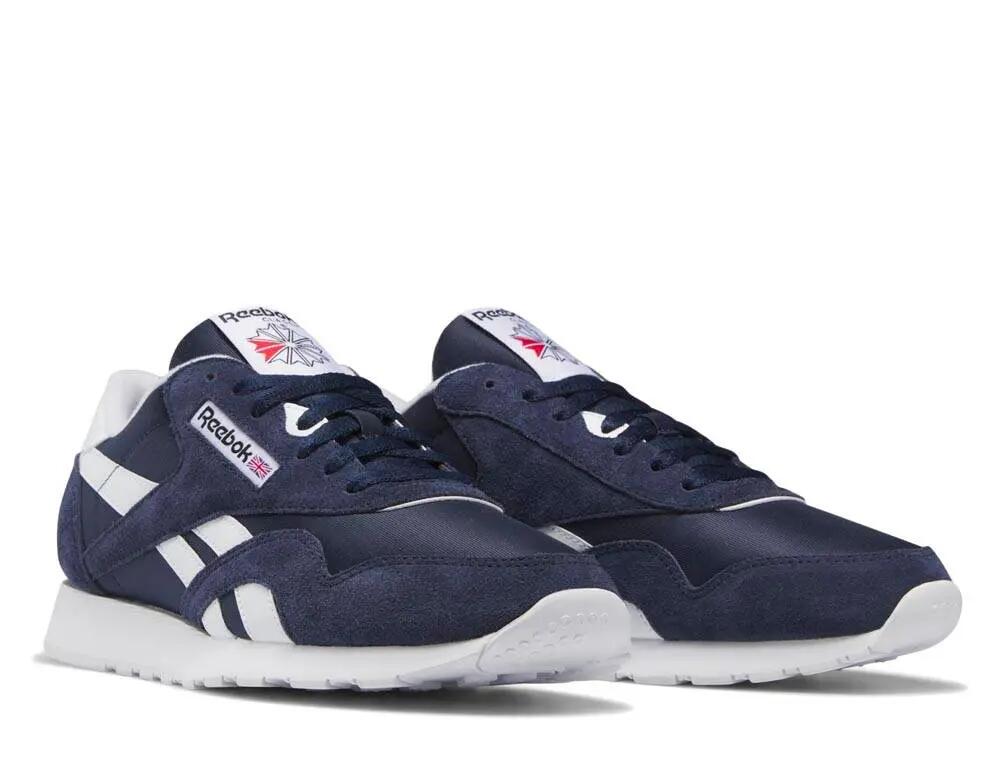 Sneakersy sportowe - męskie - Reebok Classic Nylon - retro - granatowe 3/6