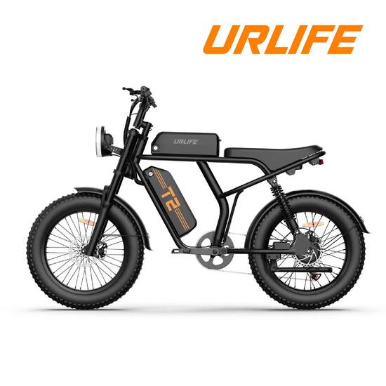 Vélo électrique pour adultes URLIFE T2, batterie 48 V 15,6 Ah, pneus gros 20
