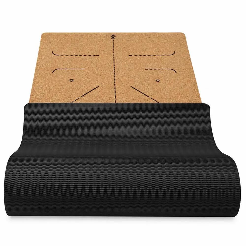 Tapis yoga en liège, nouveau concept 3 plis - 6mm - Bodylines - Namasté 7/8