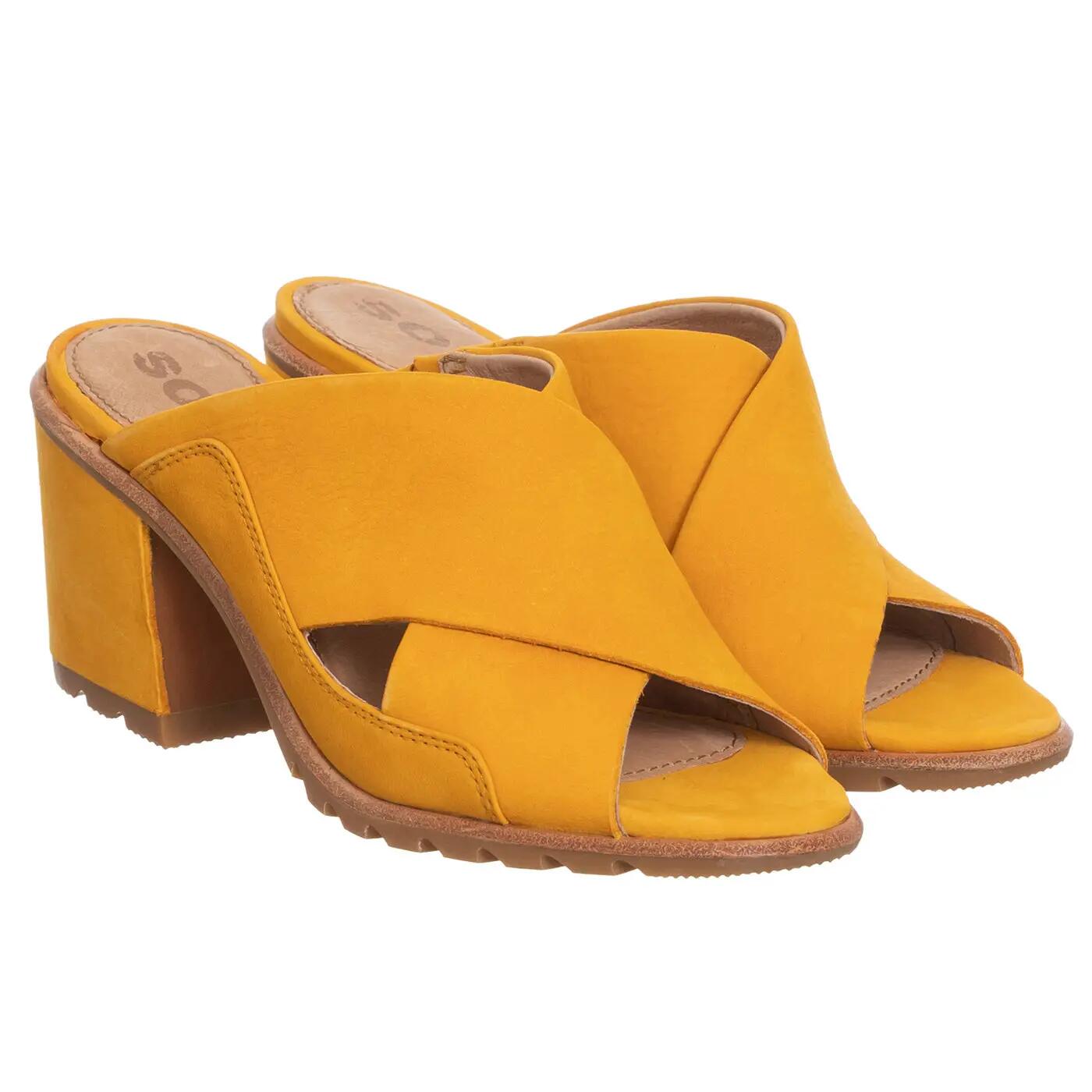 Sorel Mule Nadia Cuir Naturel Jaune Doré 3/6