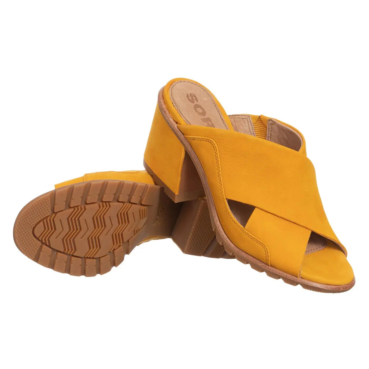Sorel Mule Nadia Cuir Naturel Jaune Doré 2/6