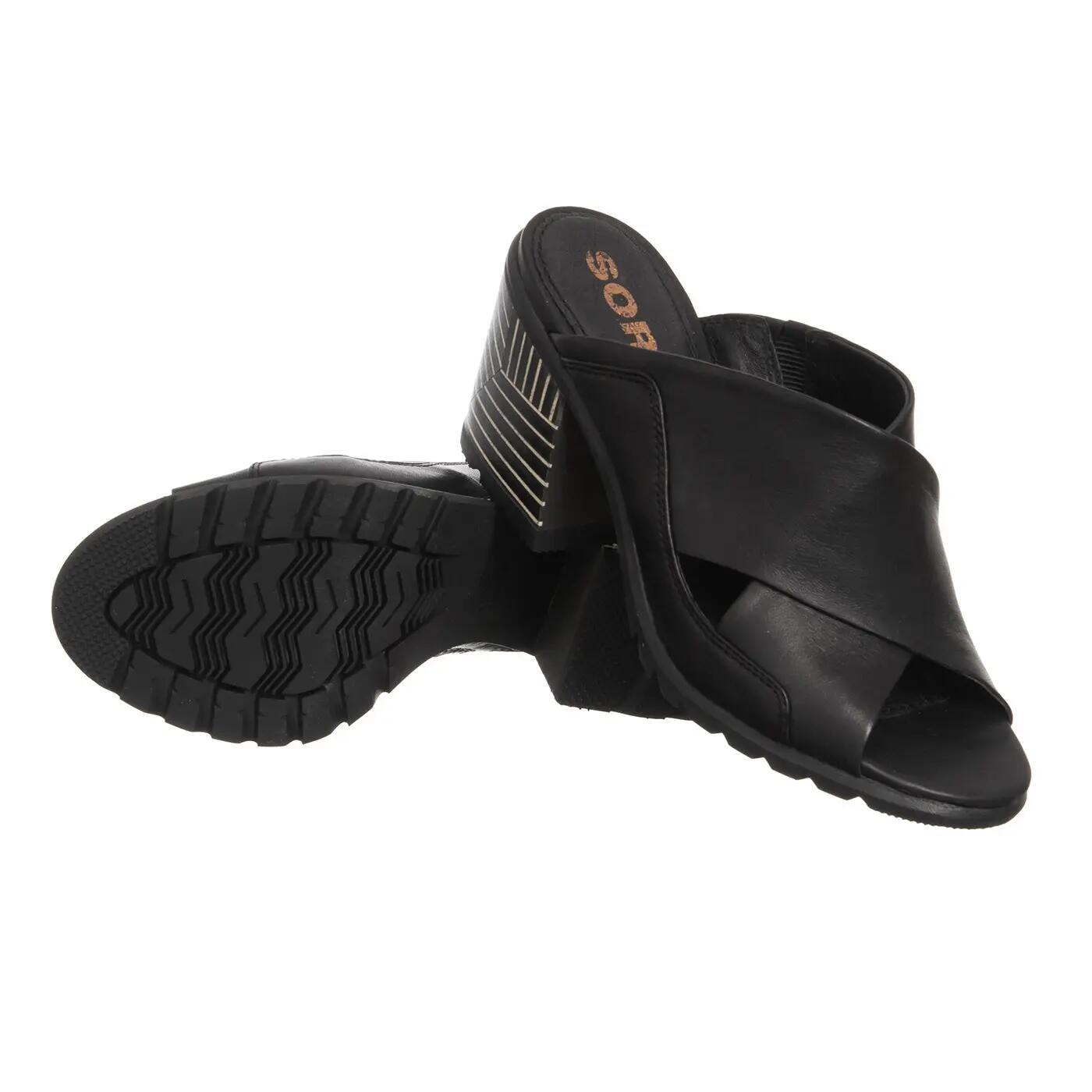 Sorel Nadia Mule Cuir Naturel Noir 2/6