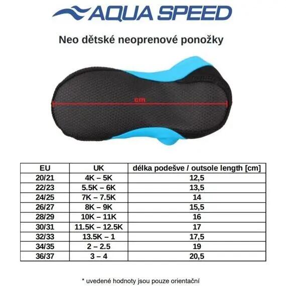 Ponožky do vody do bazénu Aqua Speed Neo 3/6