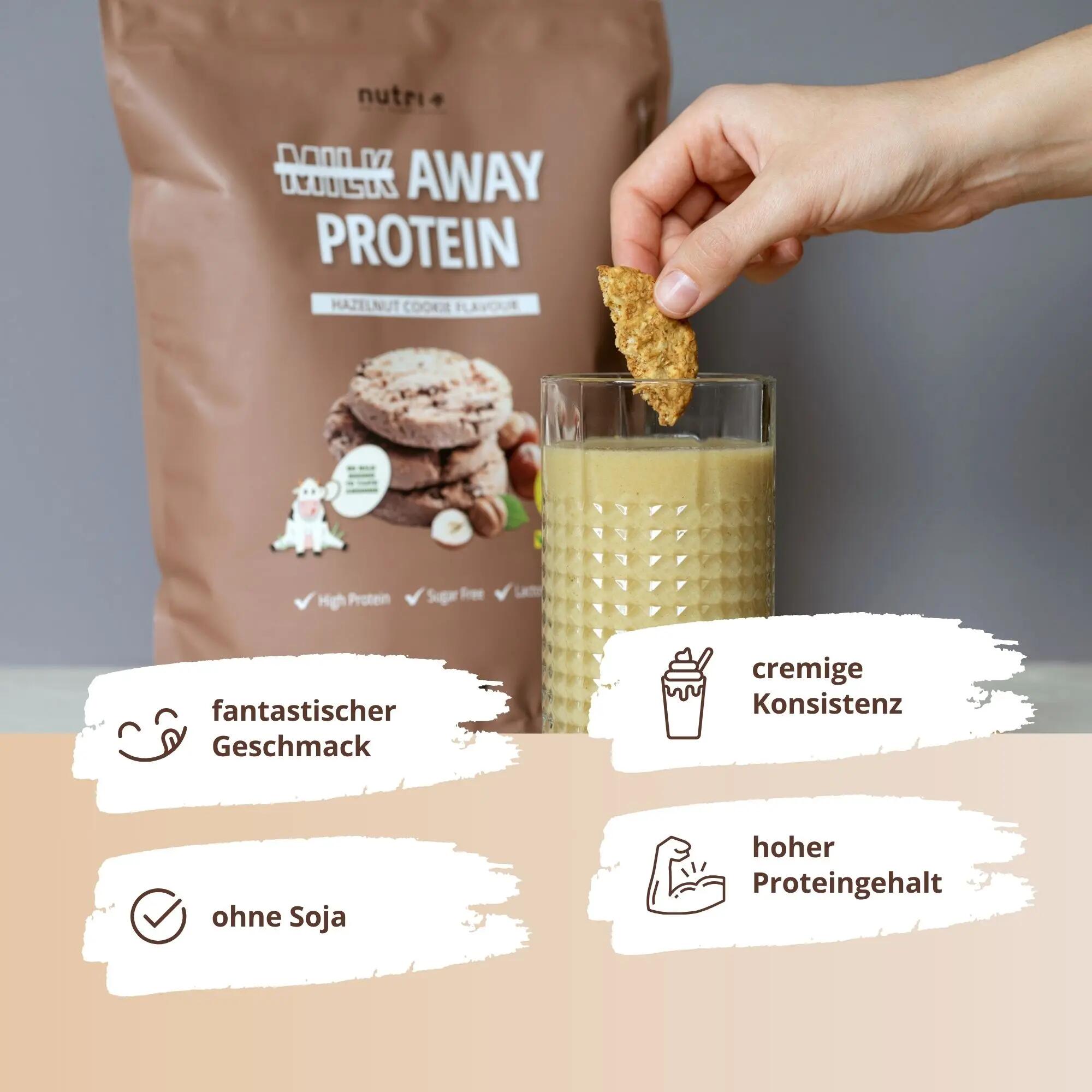 Milk Away Protein 1000 g - Biscuit aux noisettes 6/6