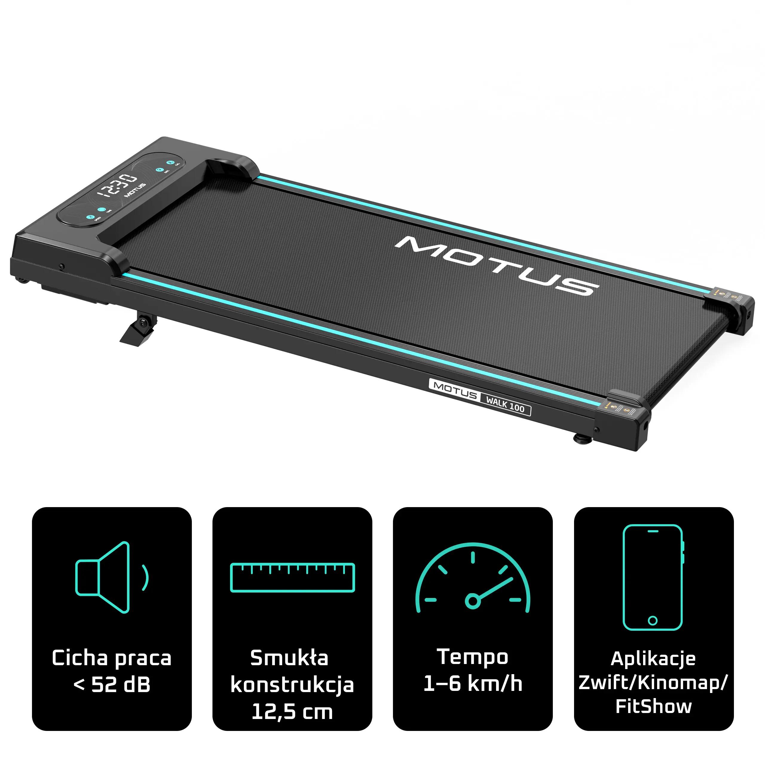 Bieżnia elektryczna Walking Pad MOTUS Walk100 6 km/h 2,0 KM Bluetooth 2/5