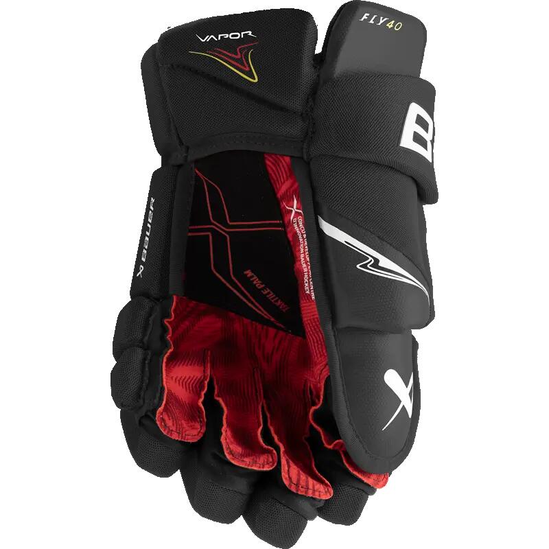 BAUER Vapor FLY40 Intermediate czarno-białe 12.0 rękawice hokejowe dziecięce 5/5