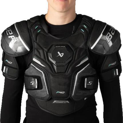 BAUER Supreme F40 Senior schwarz Erwachsene Eishockey-Schulterpolster