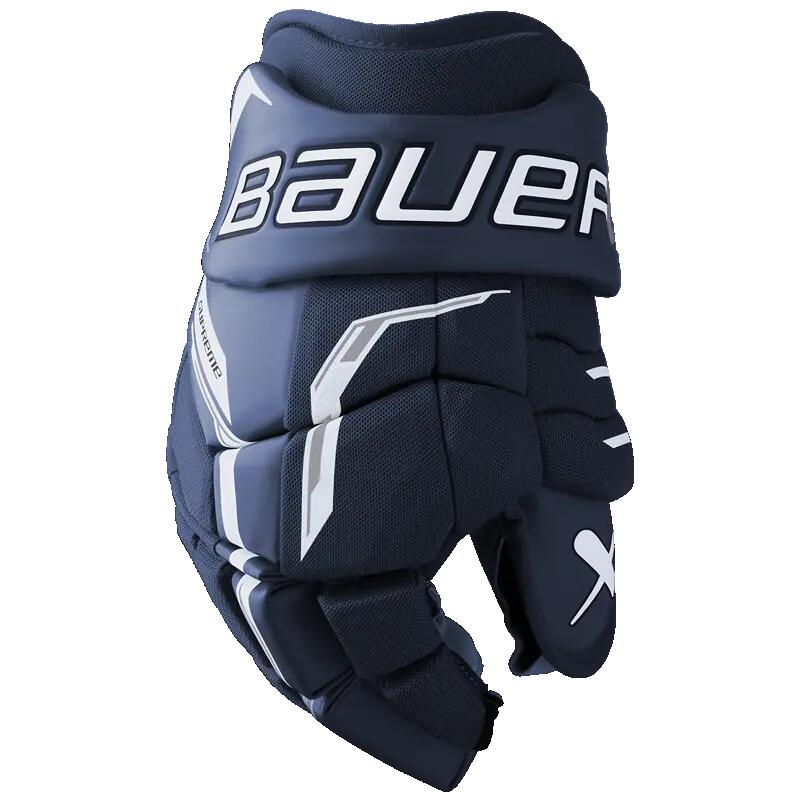 BAUER Supreme F40 Intermediate Navy kids Hockey Gloves 2/3