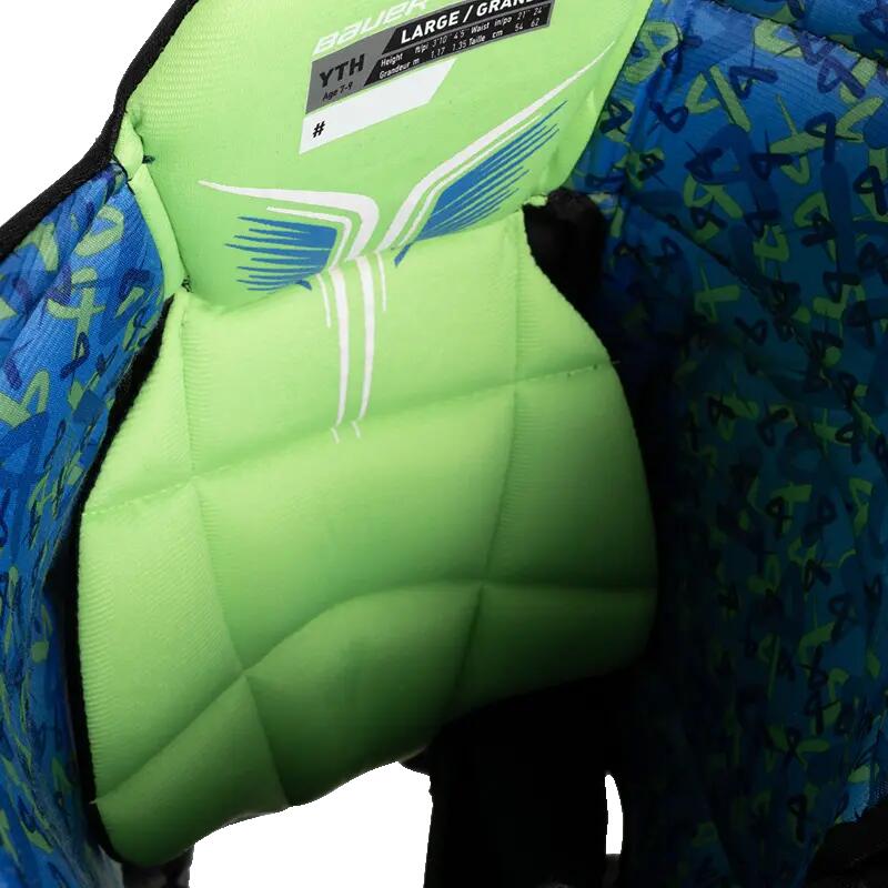 BAUER X Youth czarne dziecięce spodnie hokejowe 3/4