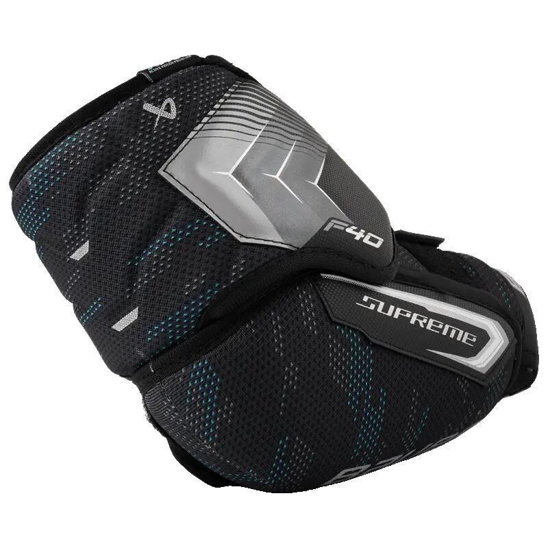 BAUER Supreme F40 Junior schwarze Eishockey-Ellbogenschoner für Kinder 2/2