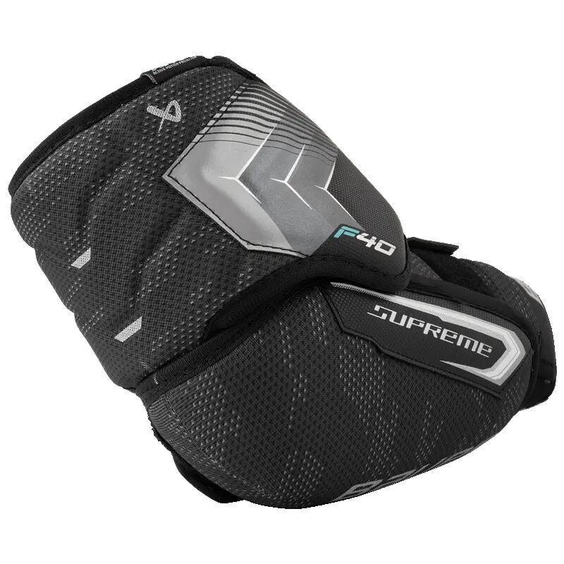 BAUER Supreme F40 Intermediate black kids Hockey Elbow Pads 3/5