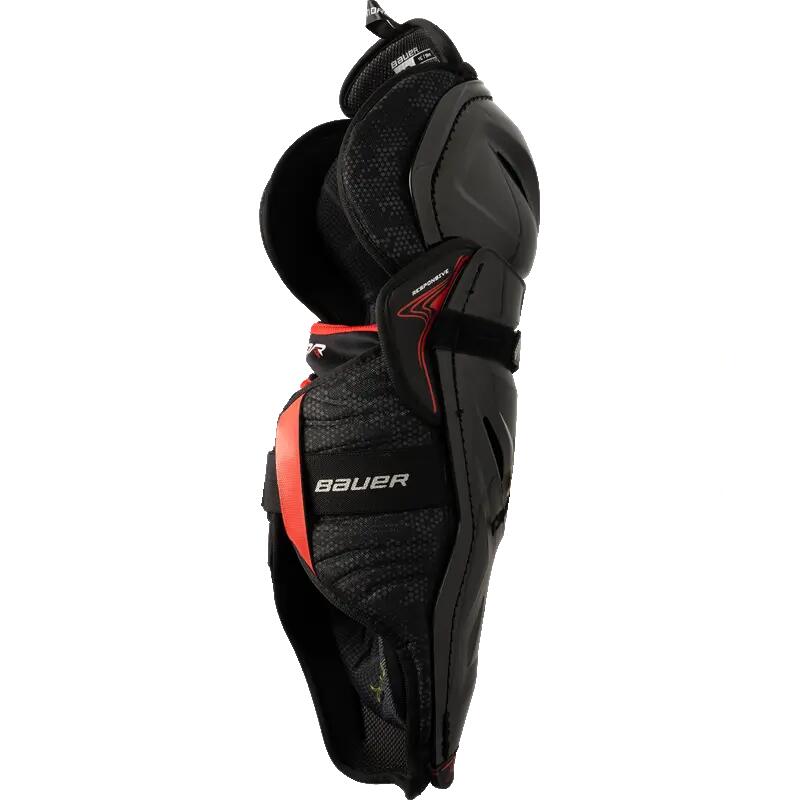 BAUER Vapor FLY40 Senior schwarze Eishockey-Schienbeinschoner für Erwachsene 5/7