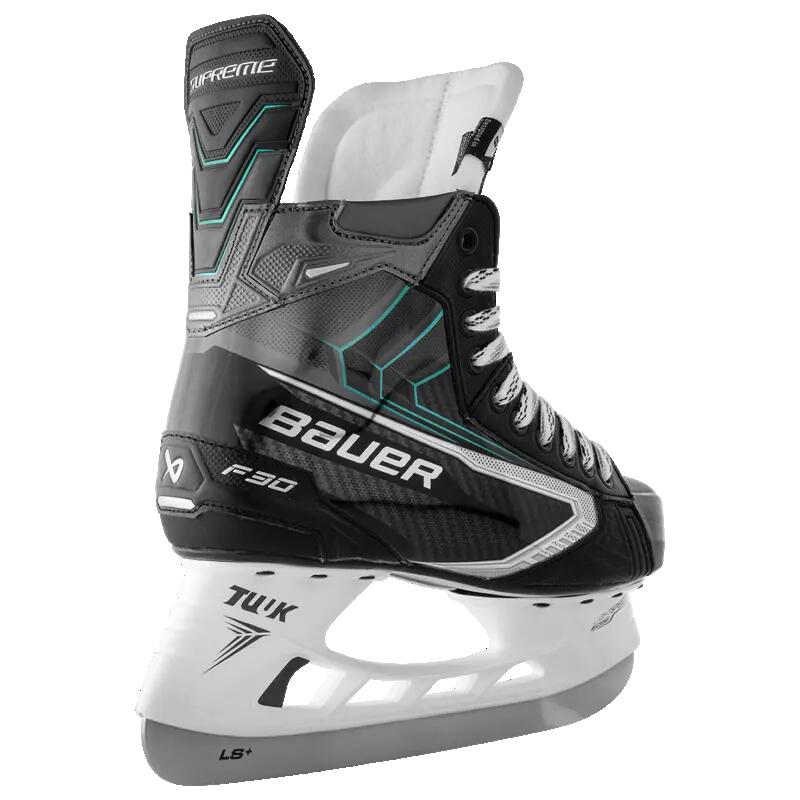 BAUER Supreme F30 Senior D patins de hóquei no gelo pretos para adultos 4/7