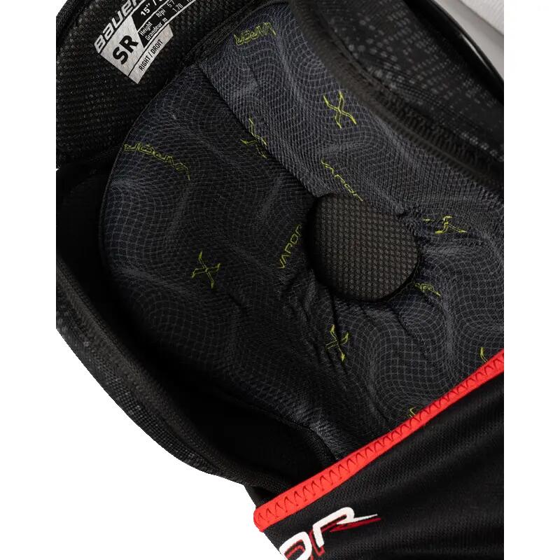 BAUER Vapor FLY40 Senior schwarze Eishockey-Schienbeinschoner für Erwachsene 4/7