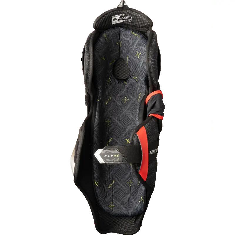BAUER Vapor FLY40 Senior schwarze Eishockey-Schienbeinschoner für Erwachsene 3/7