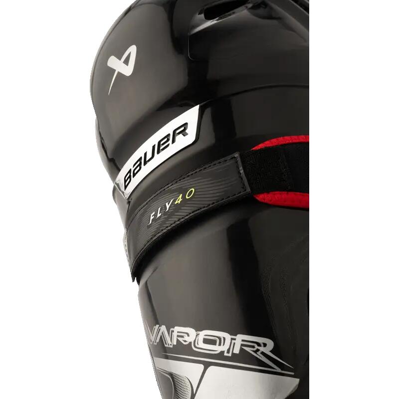 BAUER Vapor FLY40 Senior schwarze Eishockey-Schienbeinschoner für Erwachsene 2/7