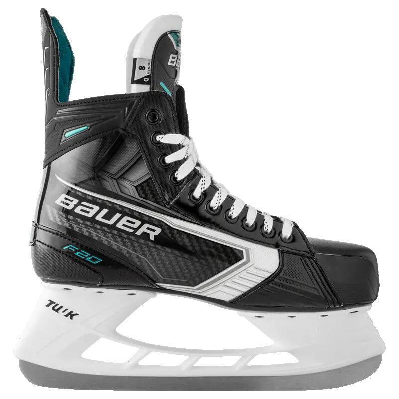 BAUER Supreme F20 Senior D schwarze Eishockey-Schlittschuhe für Erwachsene 3/7