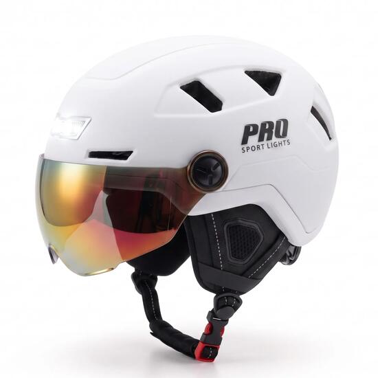 Speed Pedelec Helm met Visier & Oorwarmers - Wit