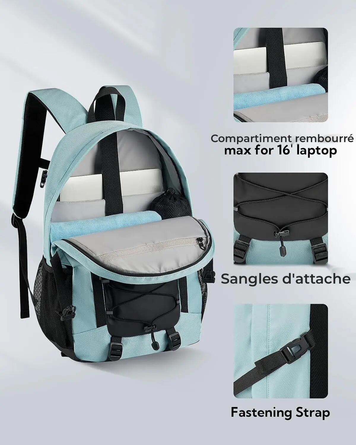 Sac à dos randonnée unisexe 25 L Vert 3/3