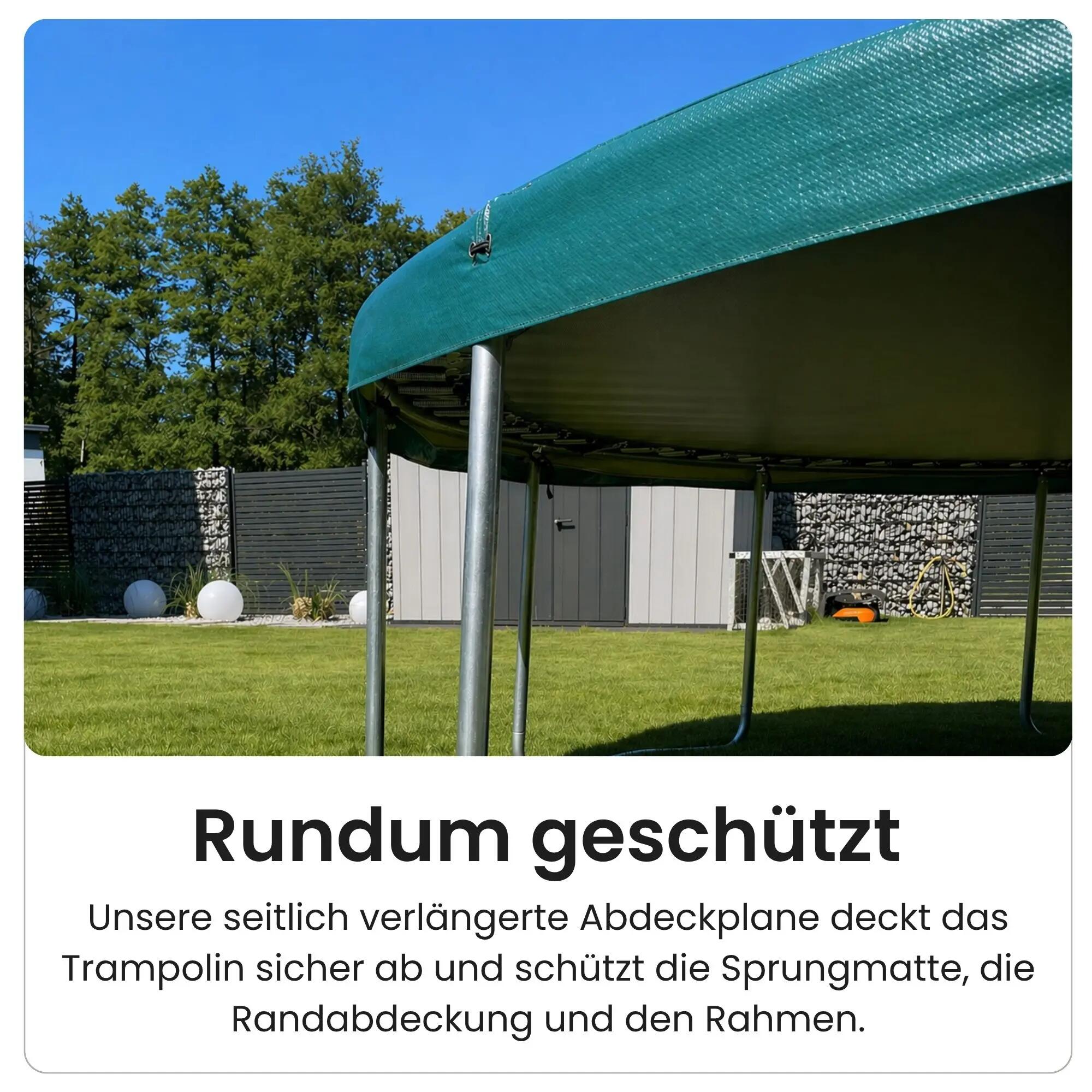 Runde Trampolin Abdeckung Ø183cm, Reißfest, Wasserdicht, UV-beständig, Universal 5/8