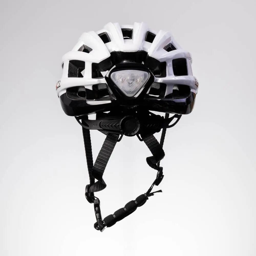 Kask rowerowy miejski / szosowy ROXAR STREET biały z wbudowaną lampką L 9/10