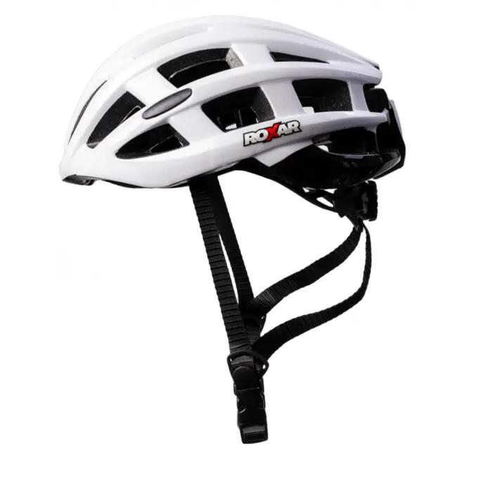 Kask rowerowy miejski / szosowy ROXAR STREET biały z wbudowaną lampką L 8/10