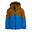 Veste d'hiver pour enfants Gryllefjord Hydrofuge bronze/bleu azur/marine
