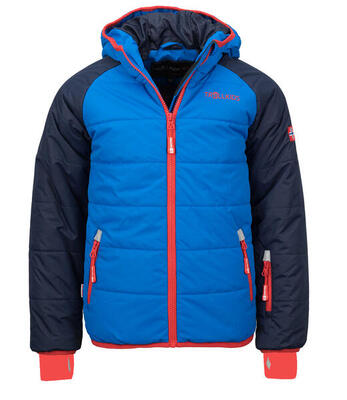 Kinder winterjas hafjell xt waterdicht winddicht marineblauw/middelblauw/rood