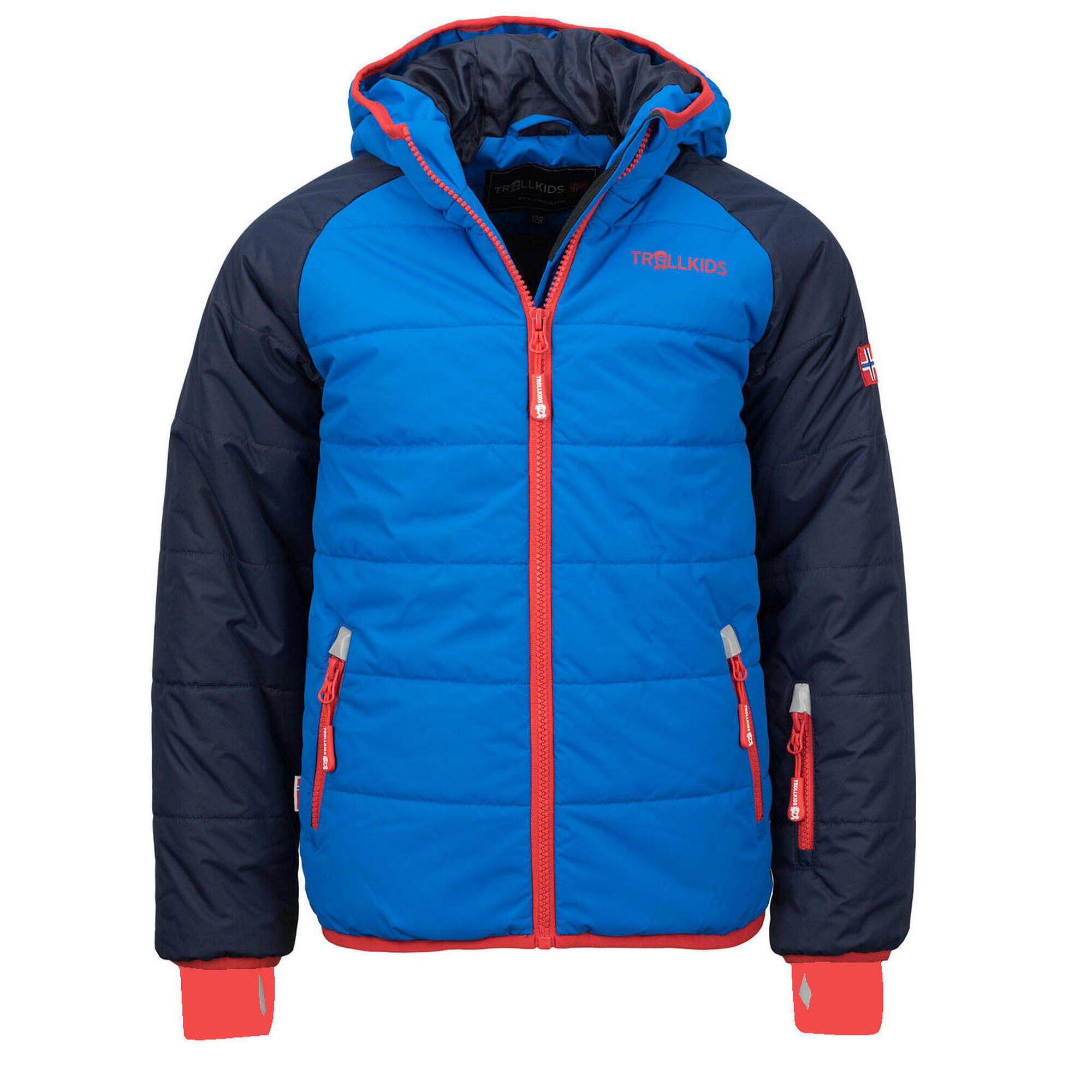 Hafjell XT children's winter jacket navy blue / medium blue / red