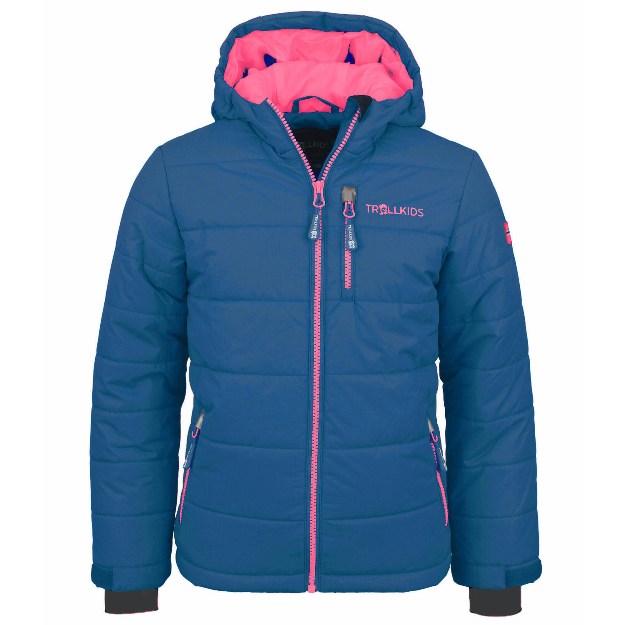 Kinder Winterjas Hemsedal Waterdicht Winddicht Middernachtblauw/Coraal 1/3