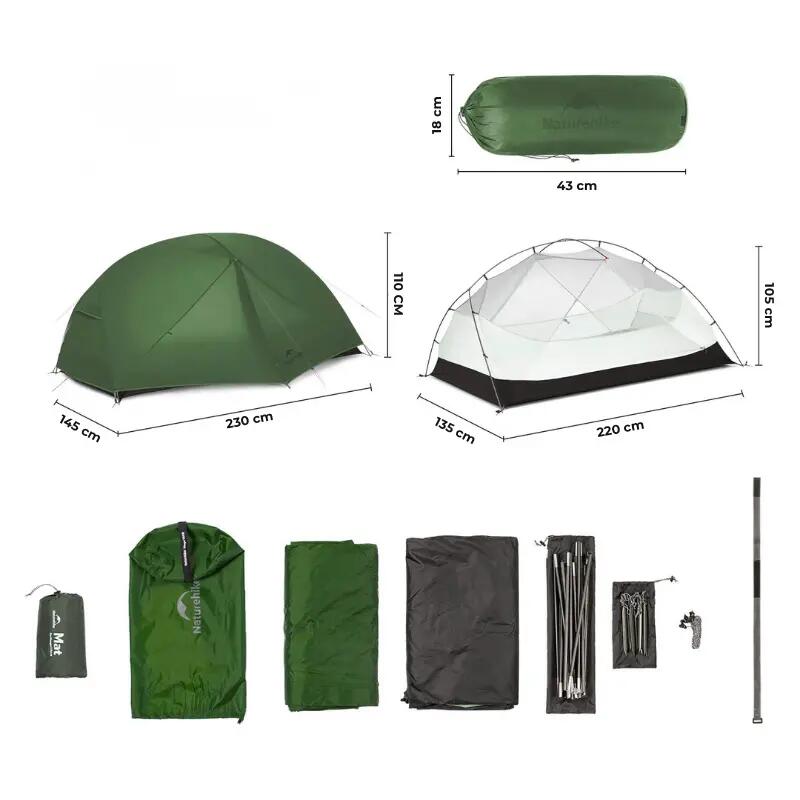 Cort camping Mongar 3 Base 210T CNK2650WS014 3/5
