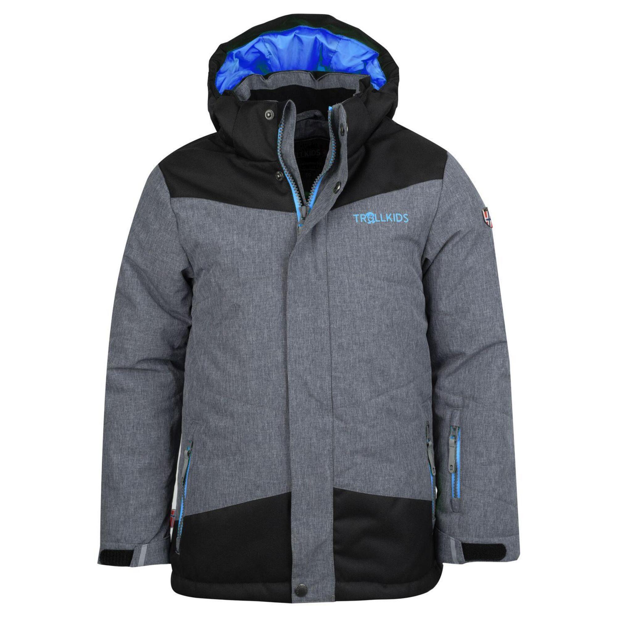 Children Winter Jacket Norefjell Waterproof Grey Mix / Blue