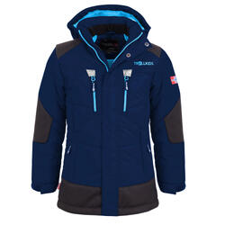 Kids Winter Parka Narvik Waterafstotend Winddicht Marineblauw/middelblauw