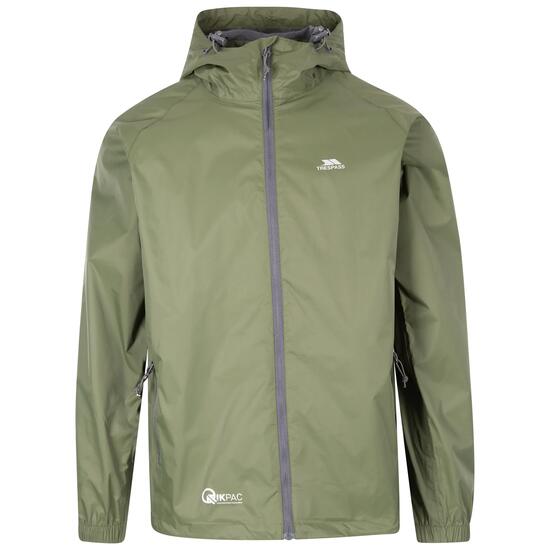 Veste imperméable à capuche zipée Trespass Qikpac
