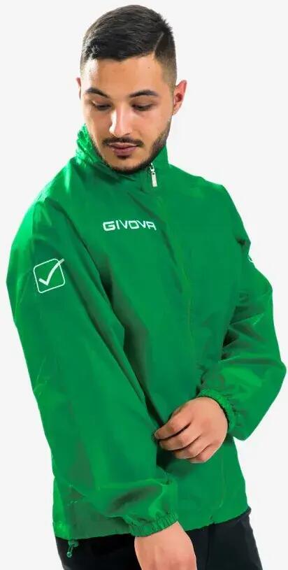 Giacca impermeabile (k-way) uomo givova verde 4/5