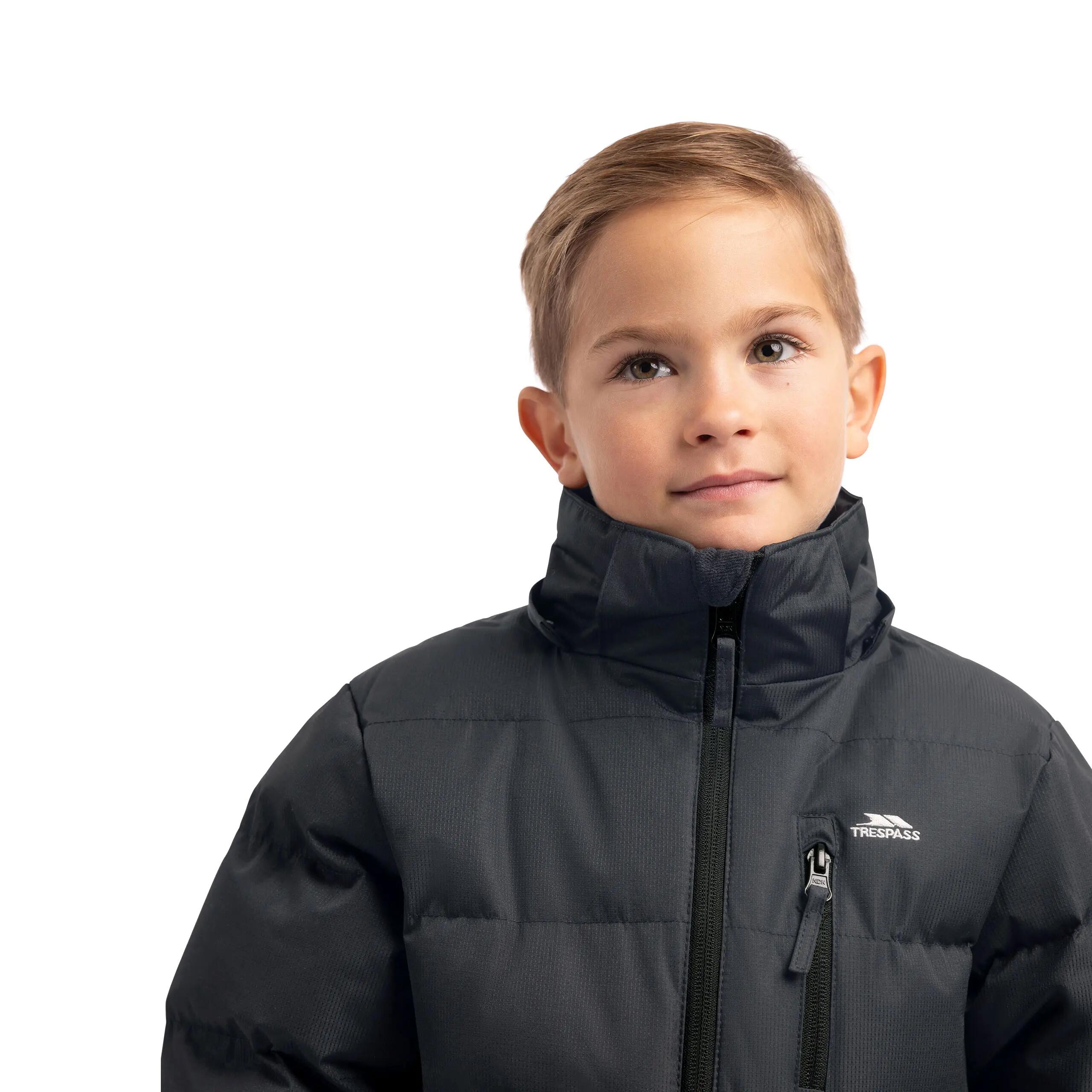 Boys Padded Adjustable Zip-Off Hood Waterproof Jacket - Tuff 3/5