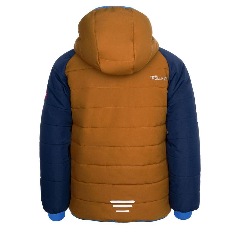 Veste de ski pour enfants Hafjell PRO Imperméable Bleu marine/Bronze/Bleu azur