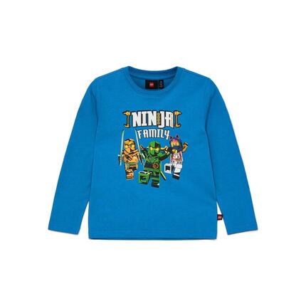 Koszulka LS dziecięca LEGO NINJAGO z nadrukiem 12011212/5021 - niebieska